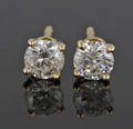 Earrings in 18k set with brilliant cut diamonds 0.54 ct 