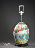 Kinesisk lampe af porcelæn