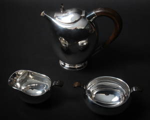 Hugo Grün. Kaffeservice i steling sølv 3