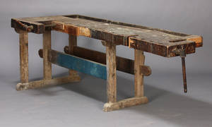 Høvlbænk med metalspindel