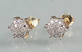 Diamant ørestikkere, 9 kt. Et par 2