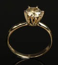 Solitairering med diamant