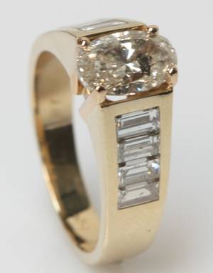 Diamantring, ca. 3.00 ct.