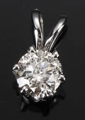 Diamantvedhæng, 14 kt guld 0.40 ct