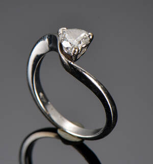 Diamanthjertering, ca 0.50 ct