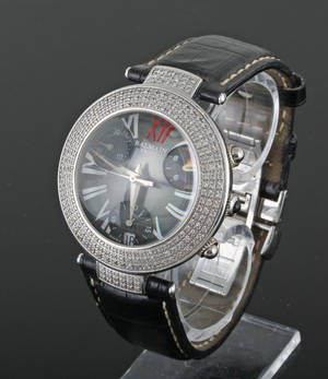 Balmain Swiss diamond chrononograph watch approx.1.50ct