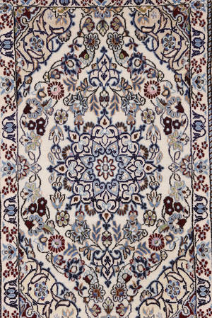 Persisk Nain med silke, tæppe 300 x 69 cm