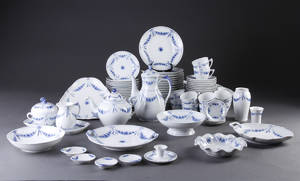 Empire service, prcelæn, BG., primært I. sort. 90