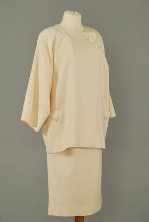 Yeohlee New  York, cremehvid 2-delt dragt, str. 40-42 2