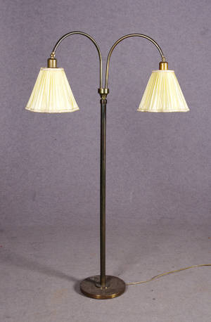 Golvlampa, mässing, 1900-talets mitt