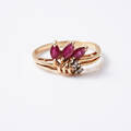 Ring 14 k guld diamanter