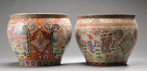 To kinesiske krukker af porcelæn 2
