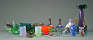 En samling kunstglas 20