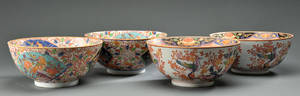 Fire kinesiske skåle af porcelæn. 4