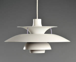 Poul Henningsen. PH5 pendel, hvidlakeret 