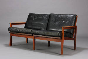 Illum Wikkelsø. To-pers. sofa, rio palisander