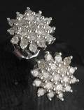 Par diamantørestikkere. Ca. 0.38 ct. 2
