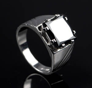 Herre diamant ring ca. 7.41 ct.