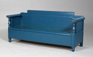 Slagbænk, bemalet fyrretræ