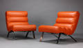 Par lænestole, orange skind 2