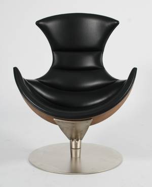 Lund  Paarmann Lobster Stolen i sort læder med ryg i valdnød