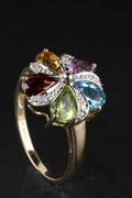Multicolour ring - blomst