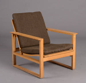 Børge Mogensen. Hvilestol af egetræ, model 2256