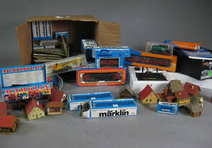 Samling Märkling lokomotiver, vogne , skinner mv 