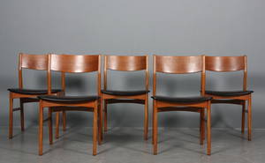 Dansk møbelproducent. Sæt på fem stole. 5