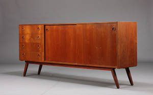 Lav skænk, dansk møbelproducent, teaktræ, 1960erne