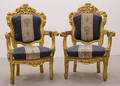 Karmstolar, ett par, Louis XV-stil 2