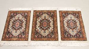 Kashmir, 3stk Bidjar ca. 60x40cm3