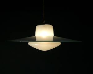Par pendlertallerkenlamper, 193040erne