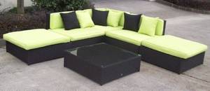 Mayfame Havemøbelsætudestue i sort polyrattan 3