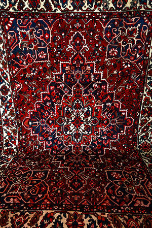 Handknuten persisk matta, Bakhtiari 385x300 cm.