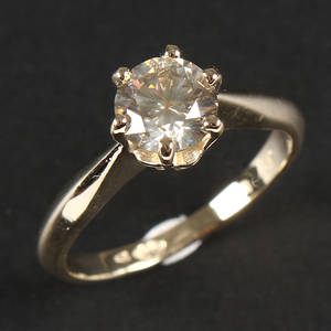 Solitairering. Ca. 1.01 ct