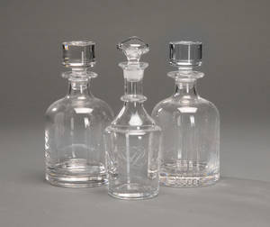 Tre karafler af glas, 1900-tallets midte