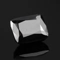 Uindfattet behandlet sort diamant ca 4.32 ct.