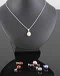 Cultured fresh water multicolour pearl pendant with necklace  7.                                    