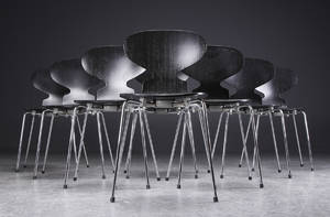 Arne Jacobsen. Otte stole, model 3101, Myren 8