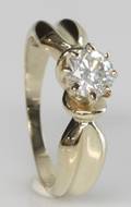 Solitairering, ca. 0.72 ct.