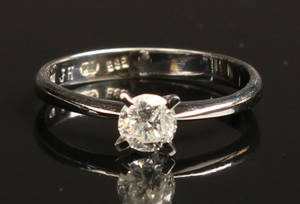 Solitairering Ca. 0.42 ct. 
