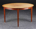 Cirkulært spisebord af teak, 1950erne, Dansk møbelproducent 5
