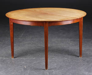 Cirkulært spisebord af teak, 1950erne, Dansk møbelproducent 5