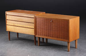 Poul Cadovius. To skabe fra System royal, teak 2