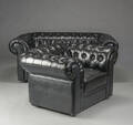 To-pers. Chesterfield sofa samt lænestol, sort 2  Denne vare er sat til omsalg under nyt varenummer 4403510