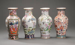 Fire kinesiske vaser af porcelæn 4