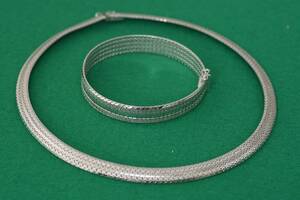 Silverhalsband, Armband ca 58,5gr