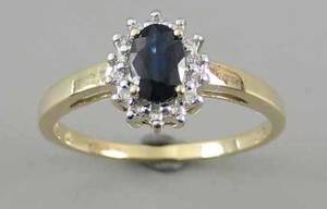 Safir- og diamantring Denne auktion er annulleret1986218