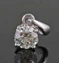 Pendant in 18kt set with brilliant cut diamond approx. 0.37ct.